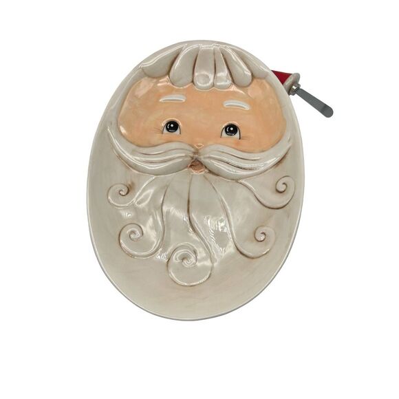Johanna Parker Christmas Santa Cheese Platter With Spreader - Picture 2 of 2